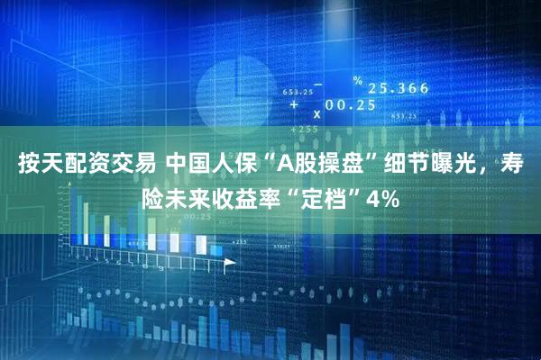 按天配资交易 中国人保“A股操盘”细节曝光，寿险未来收益率“定档”4%